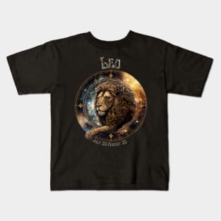 Retro Leo Zodiac Sign Kids T-Shirt